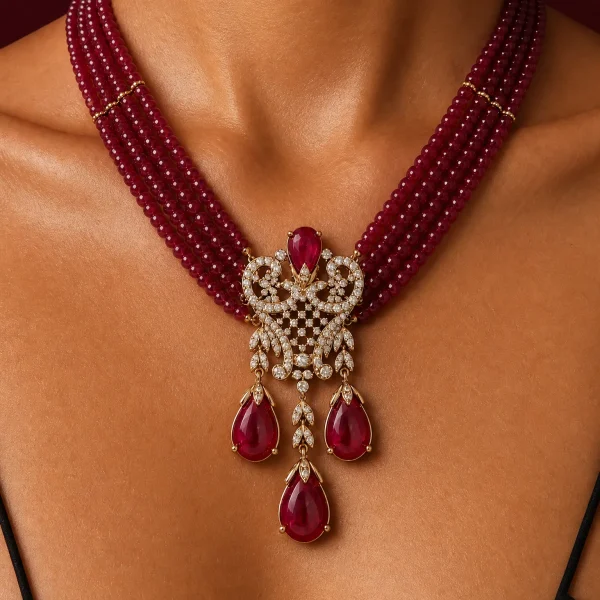 Collier Royal Rubis, Or & Diamants