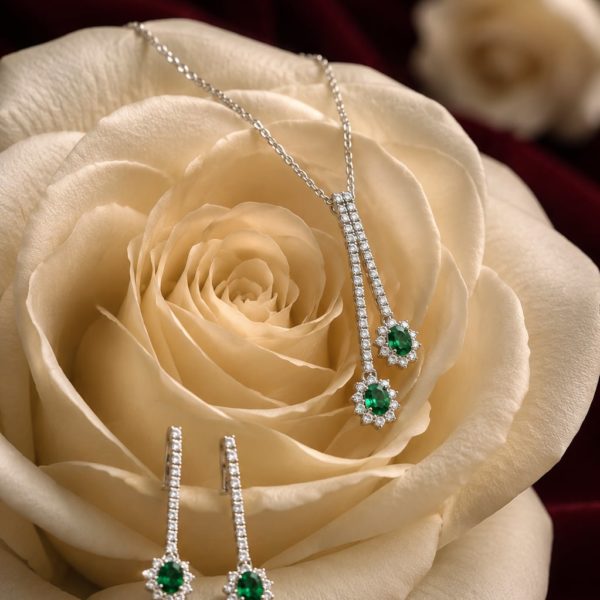 Parure Emeraude & Diamant